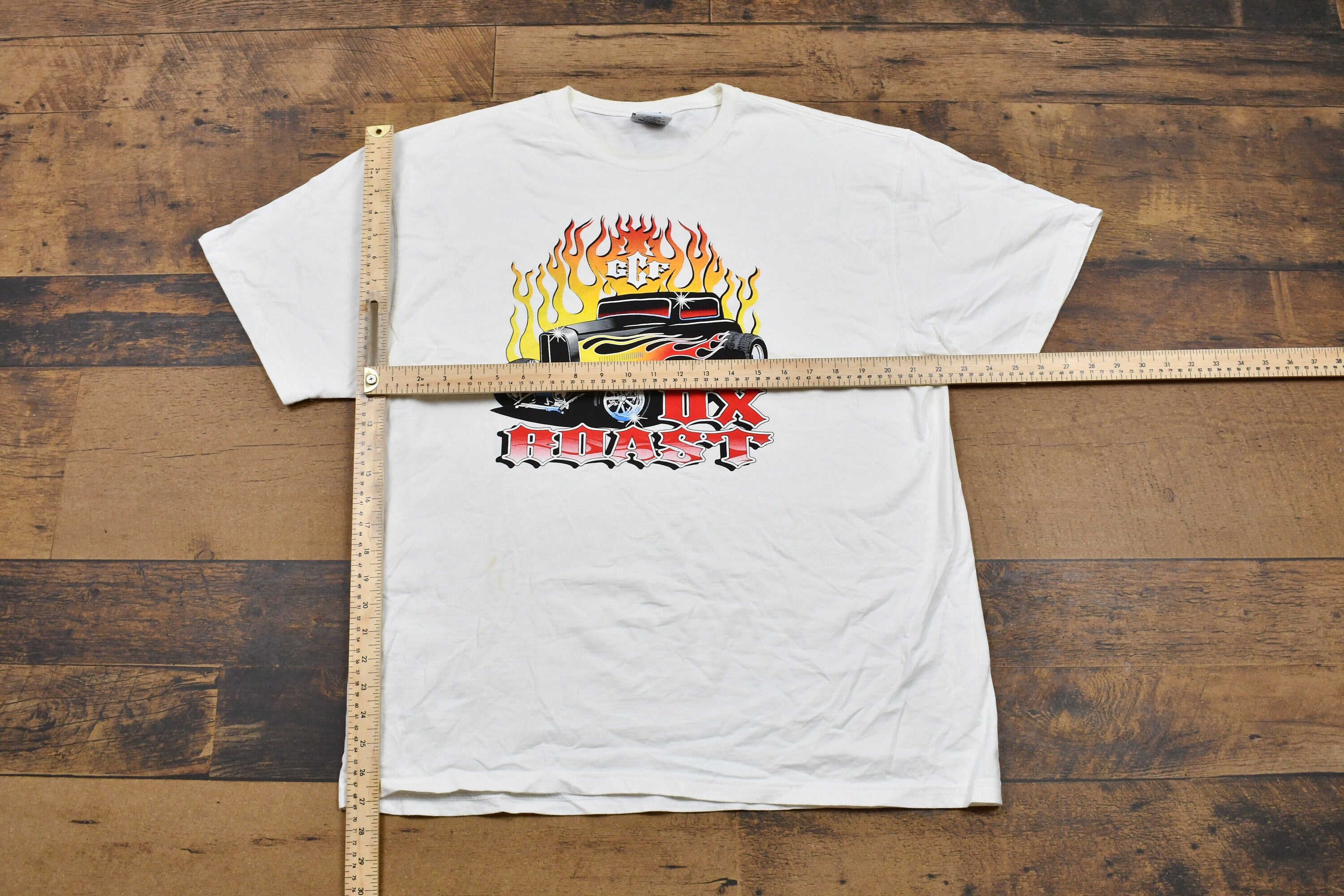 Vintage 1990s GCF Ox Roast Vintage Hot Rod T-Shirt