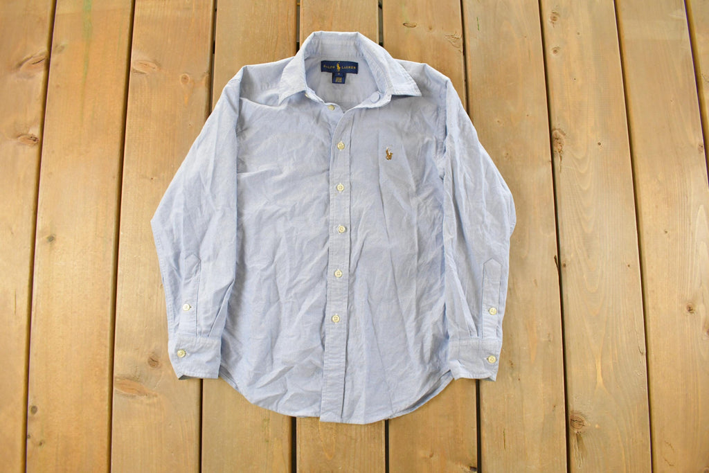 Vintage 2000s Polo Ralph Lauren Embroidered Button Up Shirt Youth M