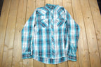 Vintage 1990s Wrangler Plaid Button Up Shirt