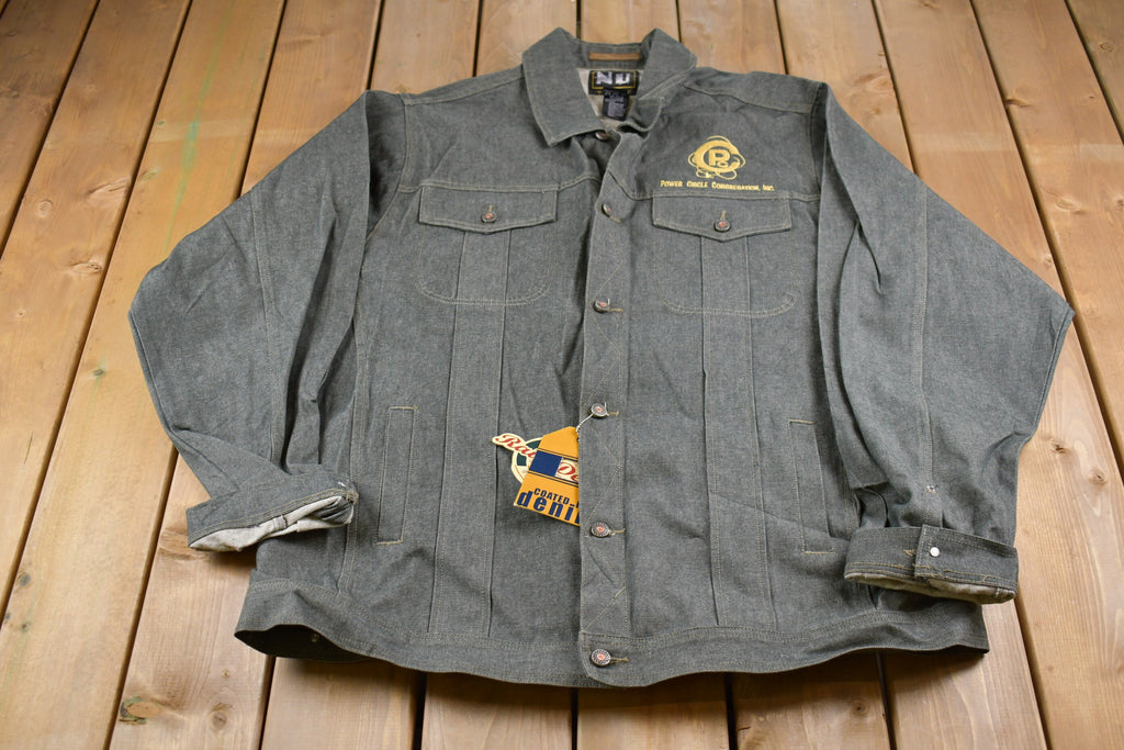 Vintage 1990s Nu Wear Raw Denim Jacket