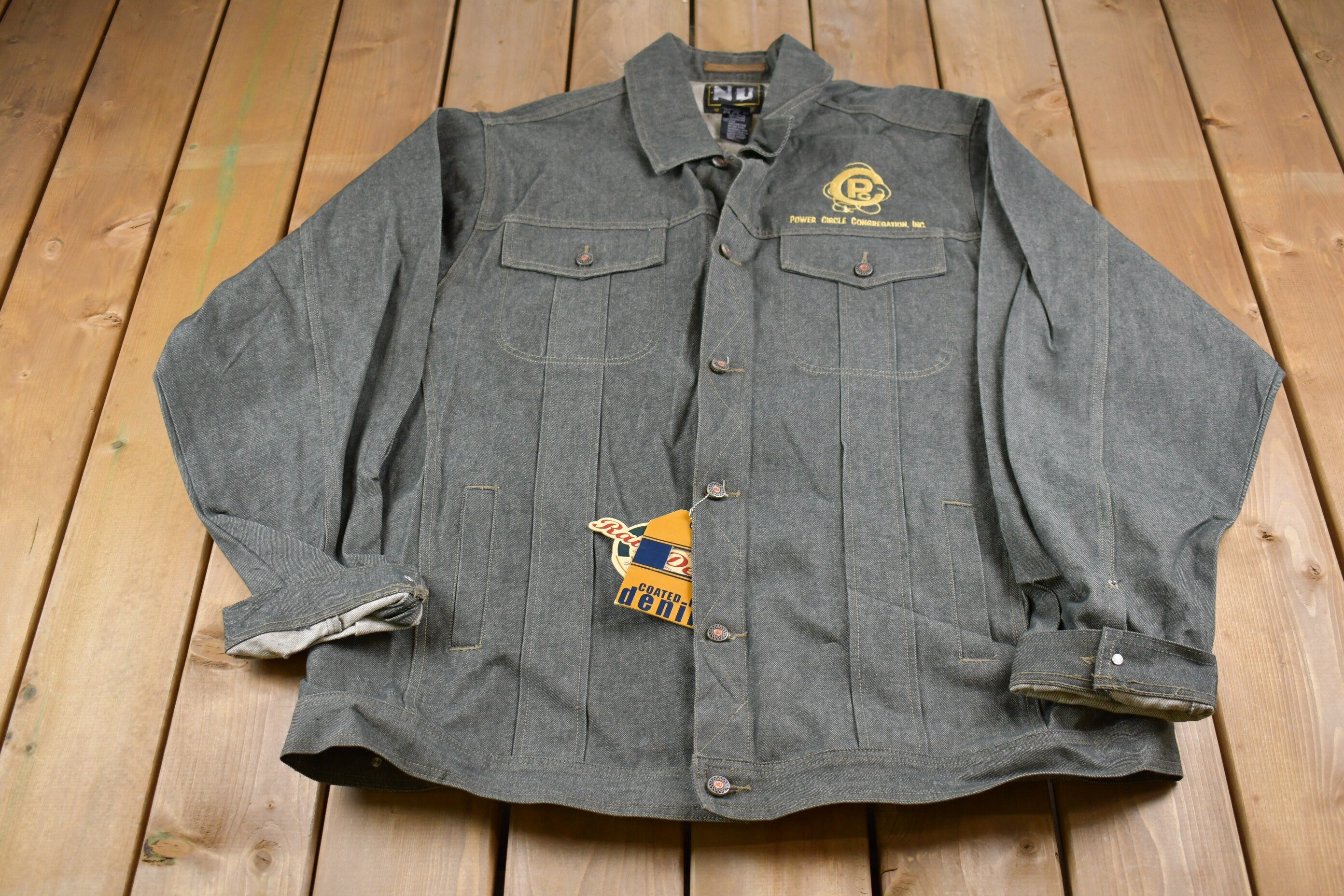 Vintage 1990s Nu Wear Raw Denim Jacket
