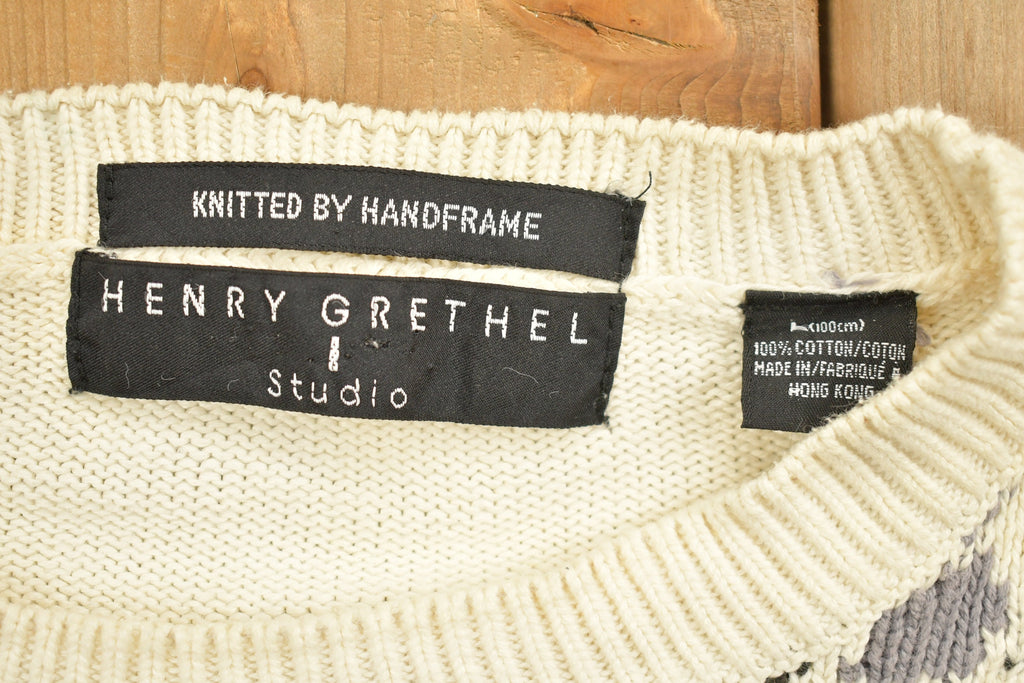 Vintage 1990s Henry Grethel Studio Knitted Crewneck Sweater