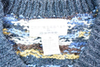Vintage 1990s Christopher And Banks Blue Abstract Pattern Knit Crewneck Sweater