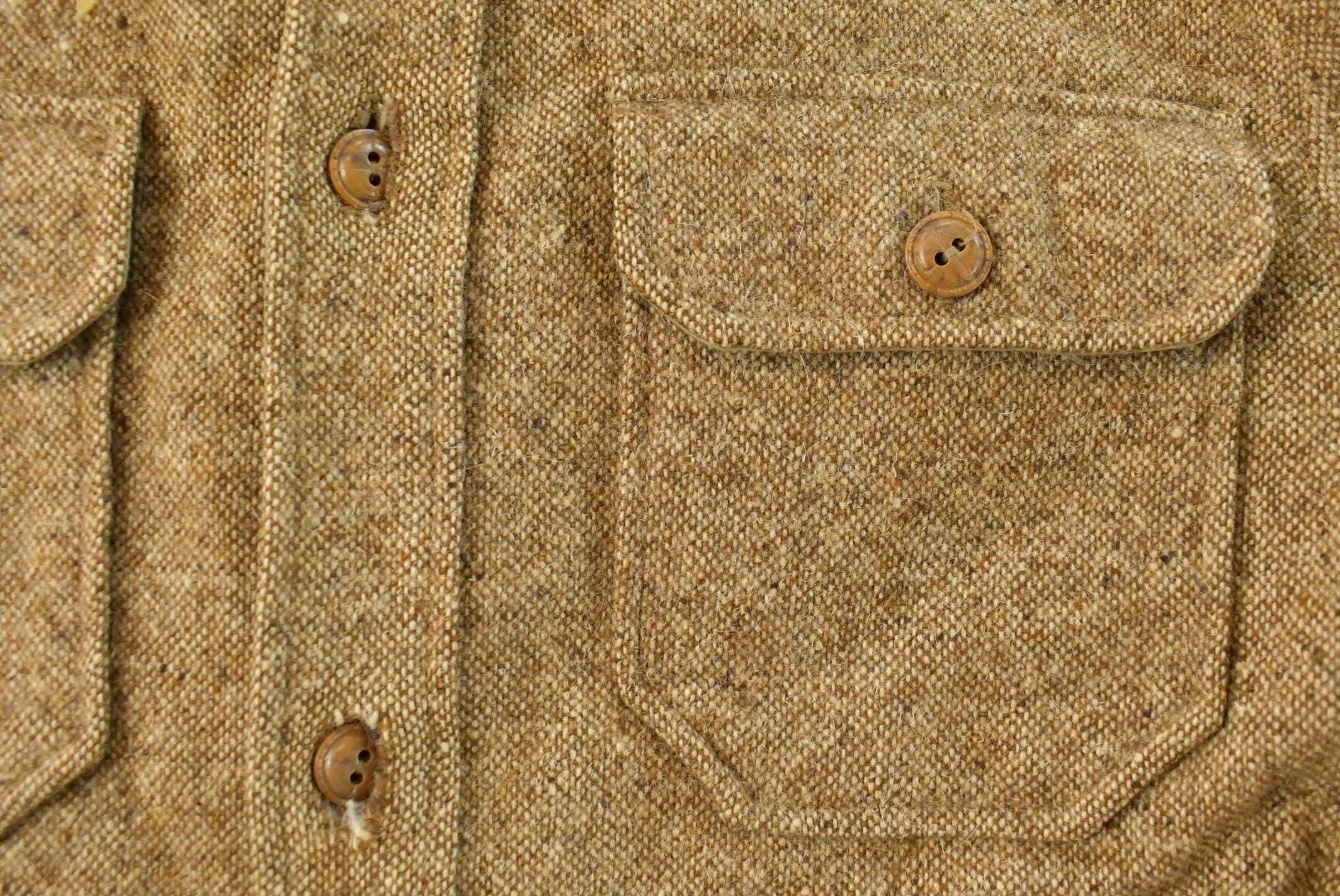 Vintage 1990s Flannel Hooded Reversible Wool Jacket Men's L /Button Up / Outdoors Jacket / Fall Wear