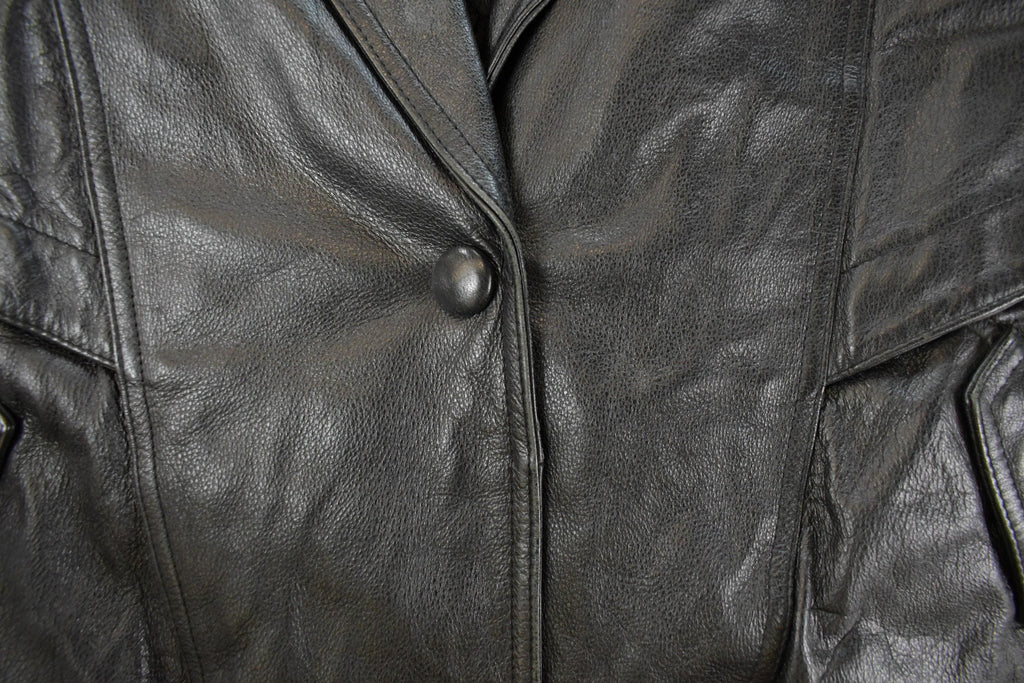 Vintage 1990s Wilson's Wool Lined Leather Jacket Women's XL