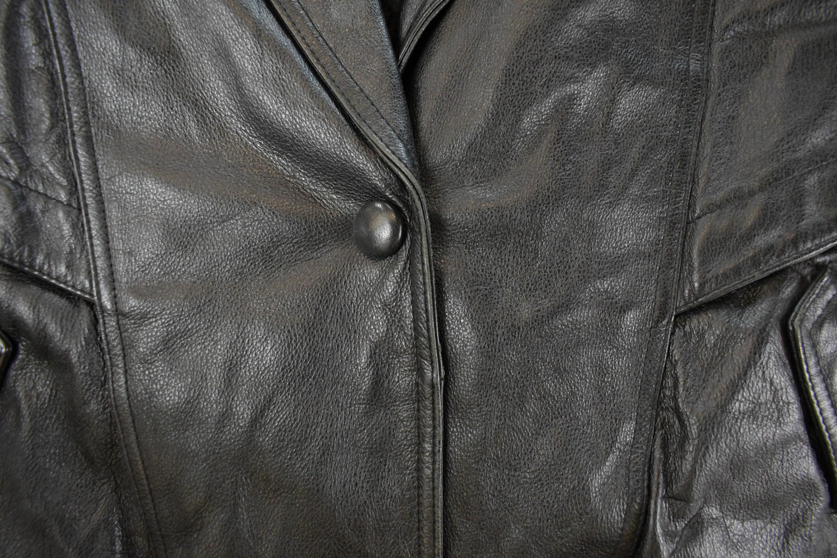 Vintage 1990s Wilson's Wool Lined Leather Jacket Women's XL