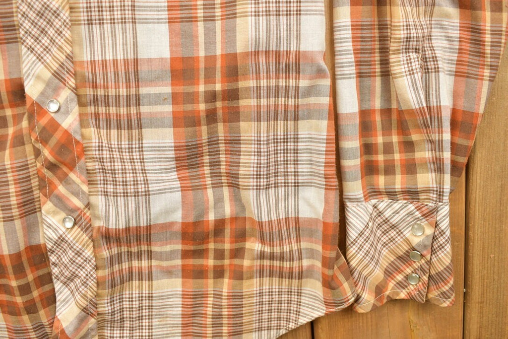 Vintage 1990s Levi's Plaid Western Flannel Button Up Shirt