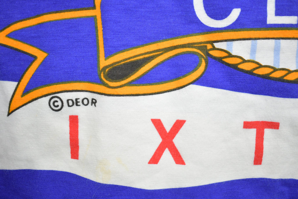 Vintage 1990s Poco Loco Club Cancun Striped T-Shirt