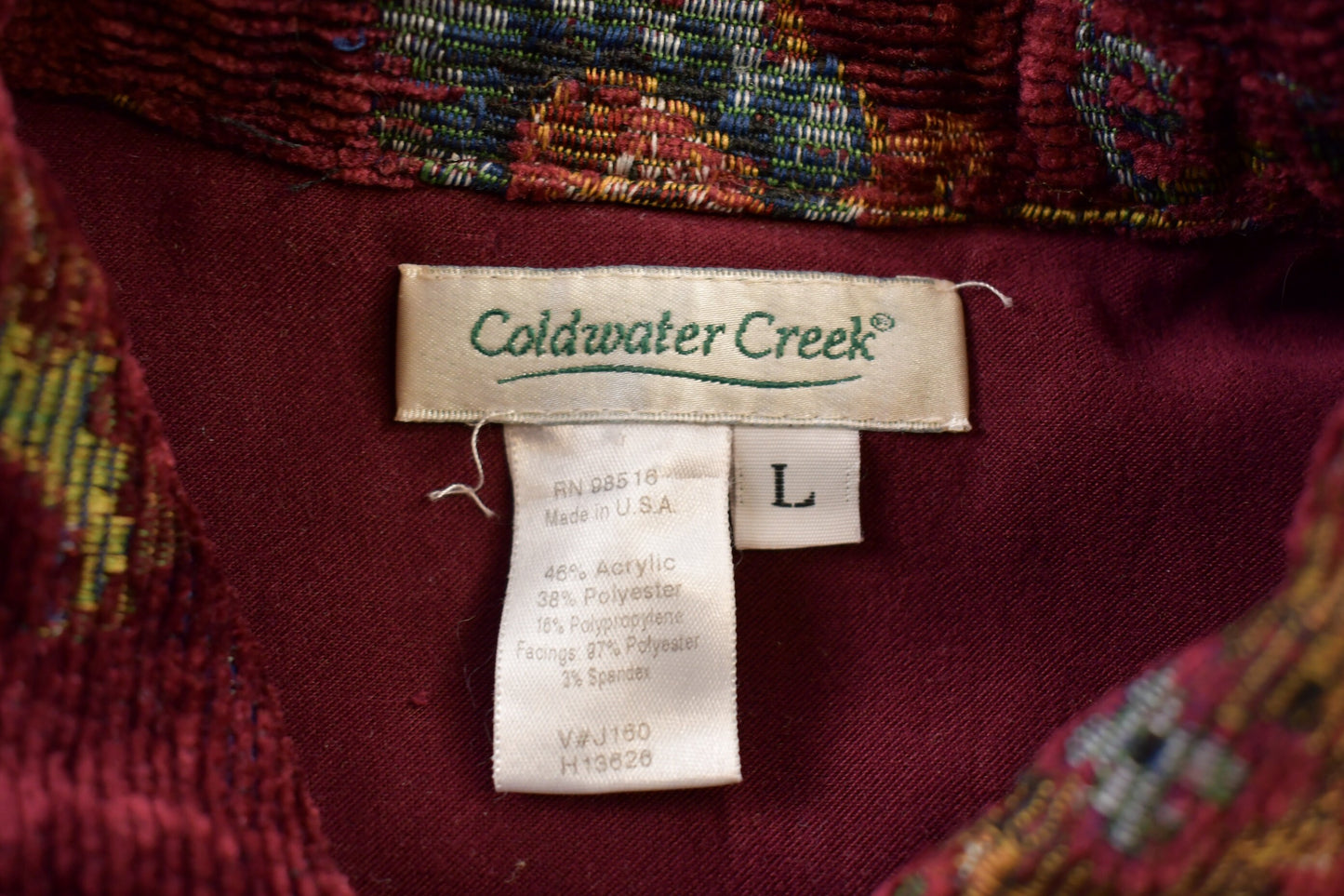 Vintage 1980s Coldwater Creek All Over Print Knitted Blazer / Vintage Jacket / Abstract Pattern / Outdoor / Fall Wear / Sports Coat