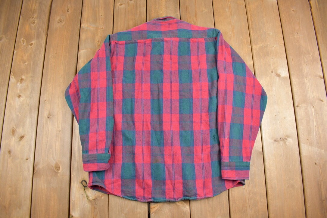 Vintage 1990s Greatland Apparel Button Up Plaid Shirt