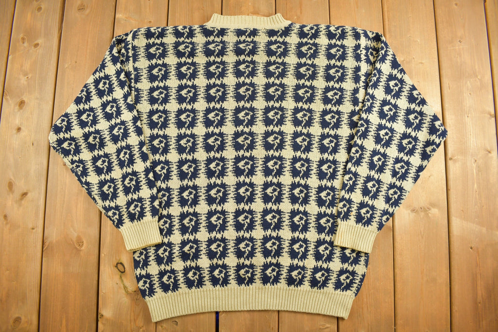 Vintage 1990s Ports International Knitted Crewneck Sweater