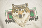 Vintage 1990s Timber Wolf Theme Raglan Crewneck  Souvenir  Vintage Sweatshirt  Outdoorsman  Wilderness Sweatshirt  Made In USA