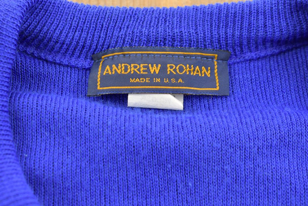 Vintage 1990s Super Shuttle Andrew Rohan Knitted V-Neck Sweater