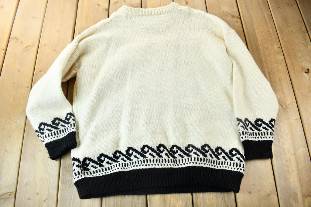 Vintage 1990s Duck Embroidered Knit Crewneck Sweater