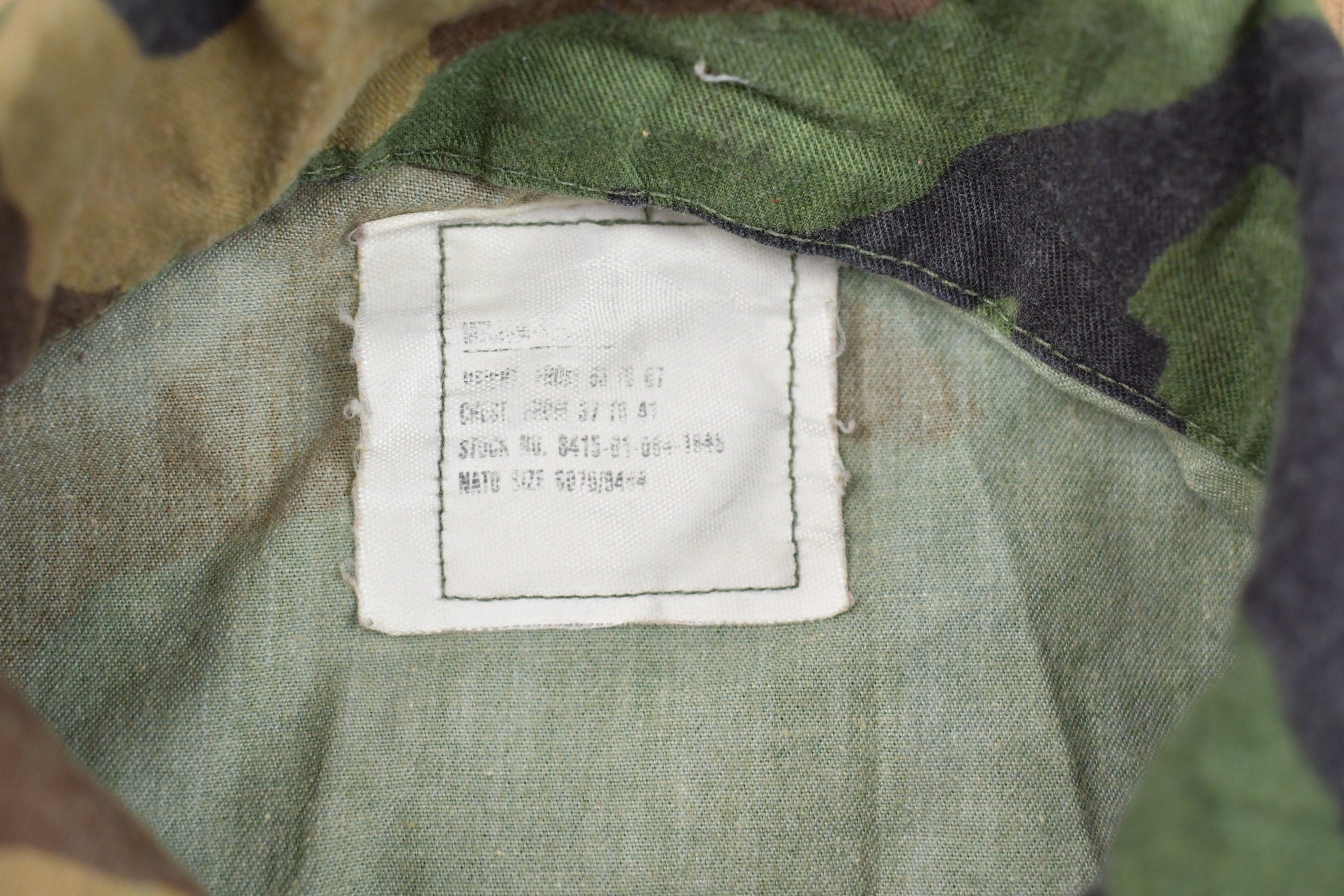 2001 Vintage Military Camo Button Up Jacket
