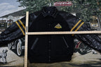 Vintage 1990s Whitehorse Yukon Gold Rush Inn Leather Varsity Jacket