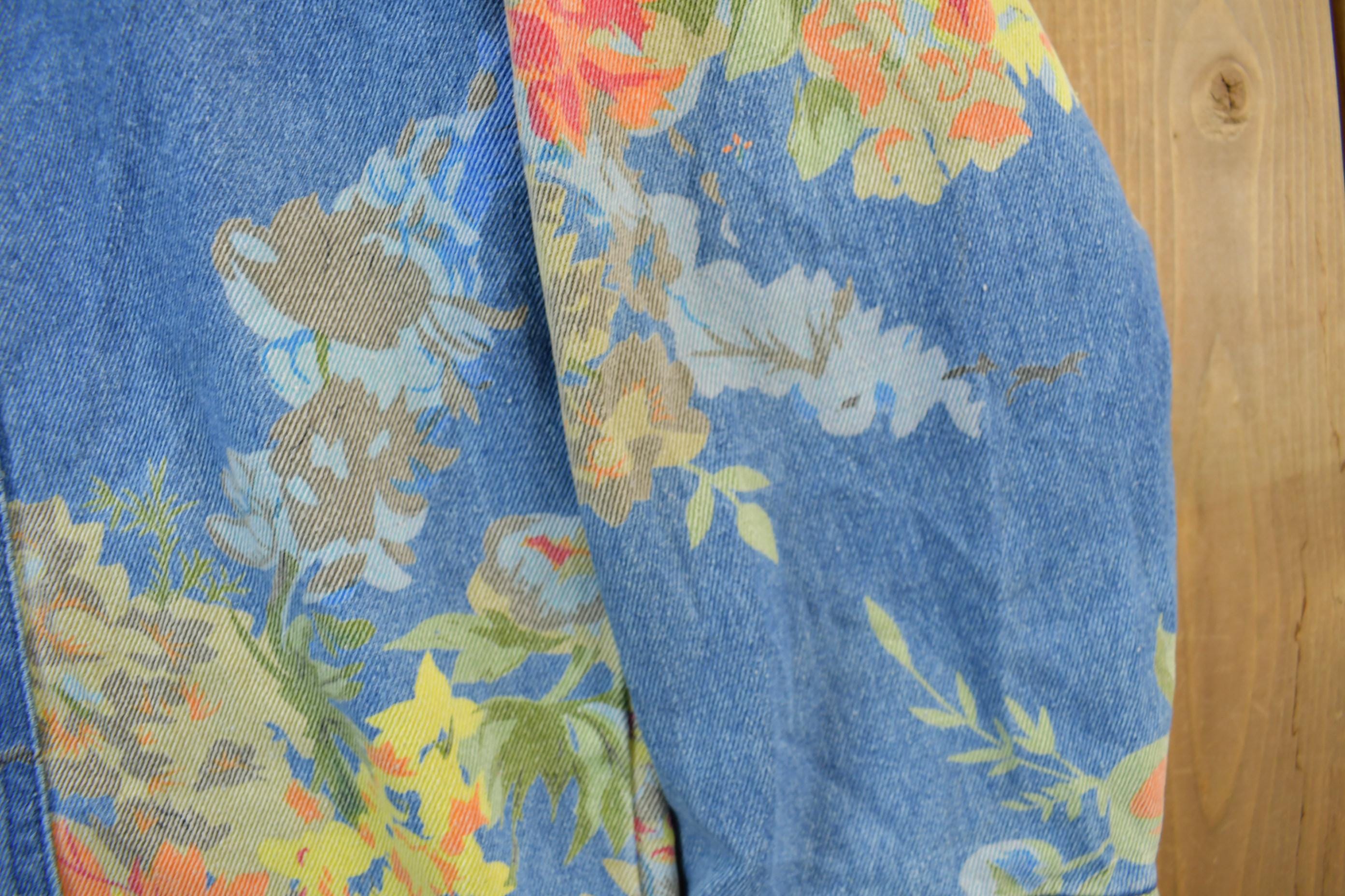 Vintage 1990s Floral Denim Jean Jacket