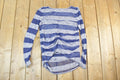 Women Vintage Vigoss Y2K Striped T-Shirt / Vigoss Grunge Skull Print / Contrast Stitch / Internet Famous Clothing / Over Dyed