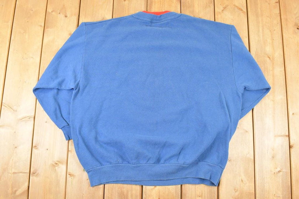 Vintage 1990s Morning Sun Winter Cardinals Graphic Print Double Collar Crewneck Sweatshirt Womens XXL