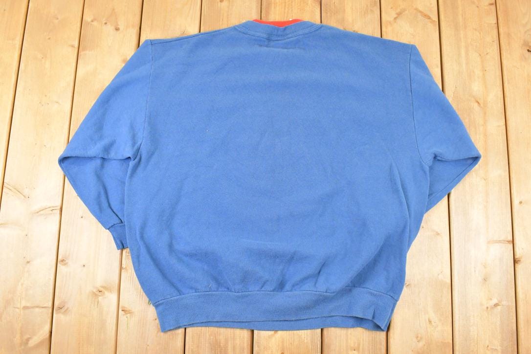 Vintage 1990s Morning Sun Winter Cardinals Graphic Print Double Collar Crewneck Sweatshirt Womens XXL