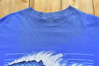 Vintage 1983 Hawaii Surfing Graphic Souvenir T Shirt