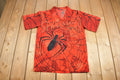 Vintage 2002 Spiderman Marvel Comics All Over Print Button Up T-Shirt
