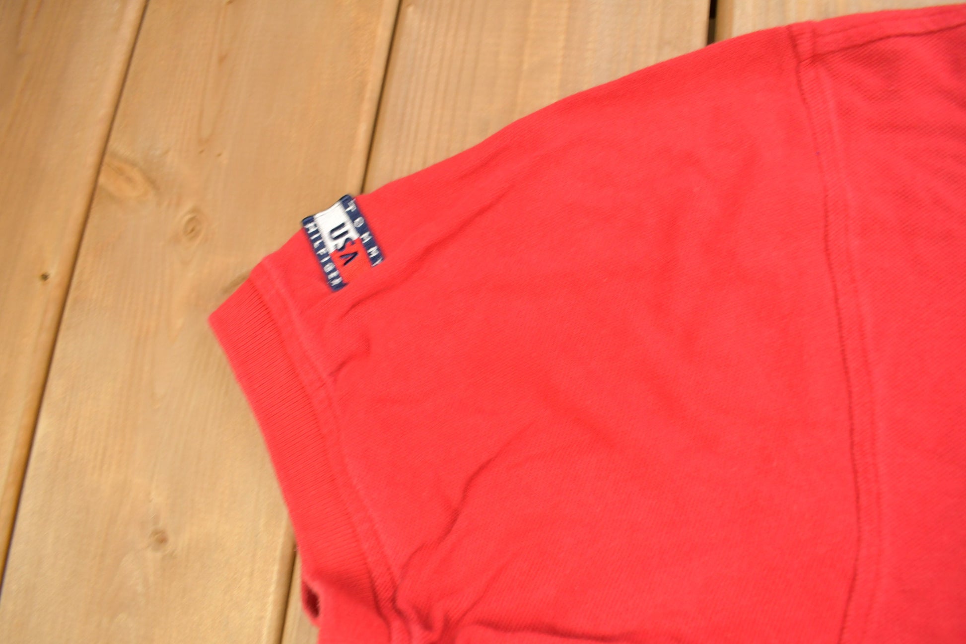 Vintage 1990s Tommy Hilfiger USA Flag Patch Shirt