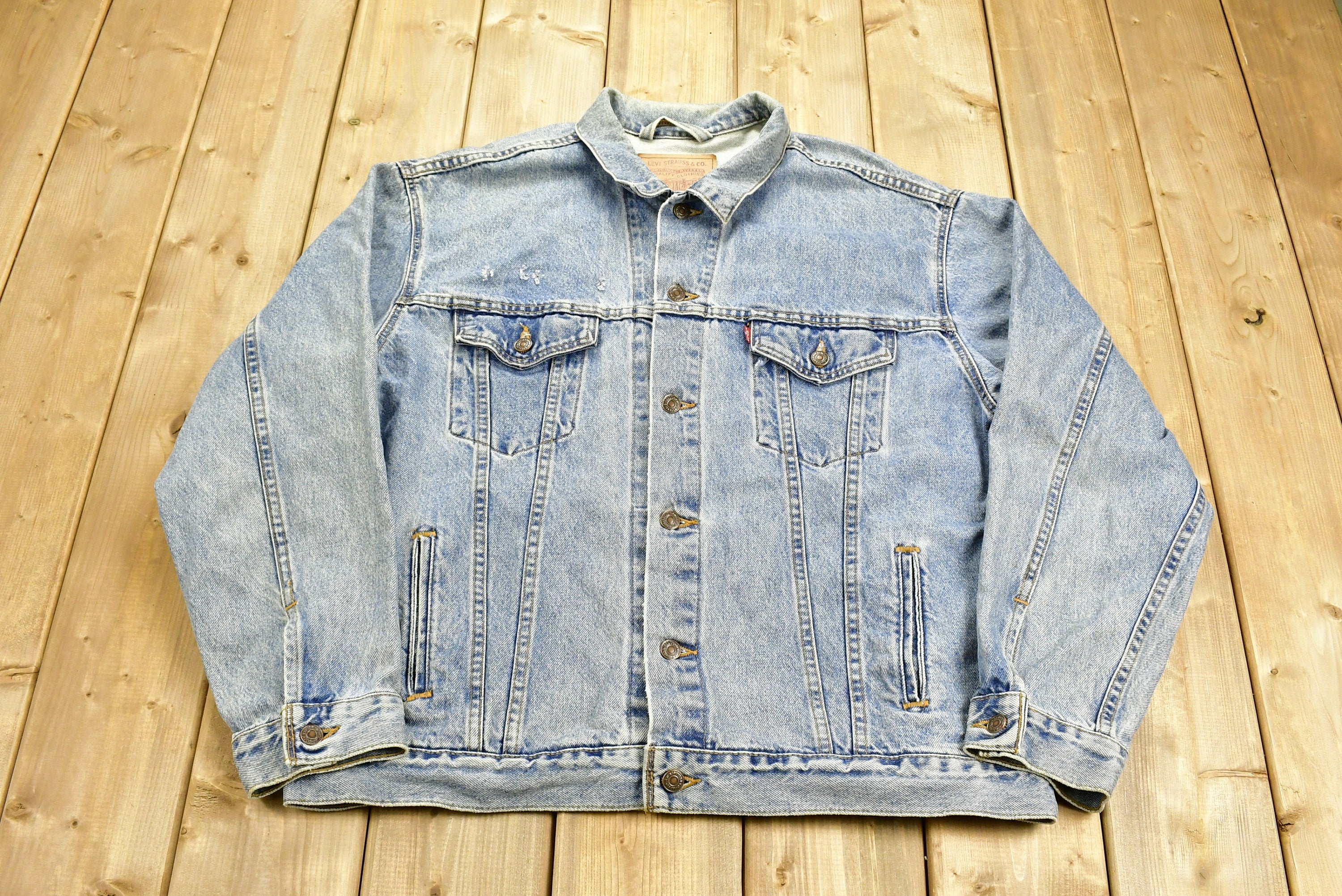 Vintage 1990s Levi's Distressed Denim Jean Jacket