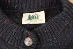 Vintage 1990s Rei Abstract Knit Cardigan Sweater Men's M