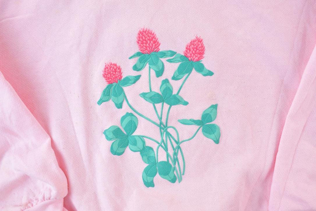 Vintage 1990s Cute Floral Collared Crewneck Sweater