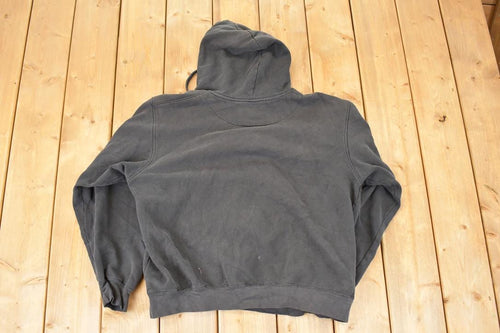 Vintage 1990s Orange Choppers Graphic Print Hoodie Sweatshirt Men's L