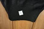 True Vintage 1960s Deadstock Miss Scotch English Short Sleeve Black Knit Acrylic Sweater