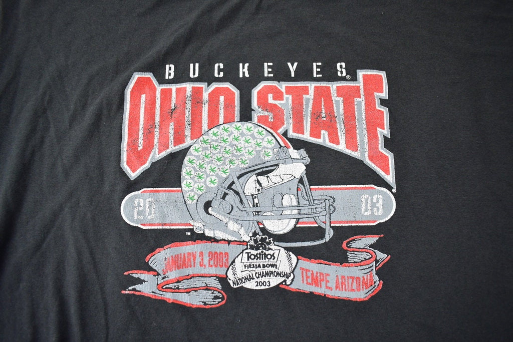 Vintage 2003 Ohio State Buckeye Tostitos Fiesta Bowl T-Shirt Made In USA Size 2X