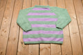 Vintage Green & Purple Hand Made Knitted Crewneck Sweater