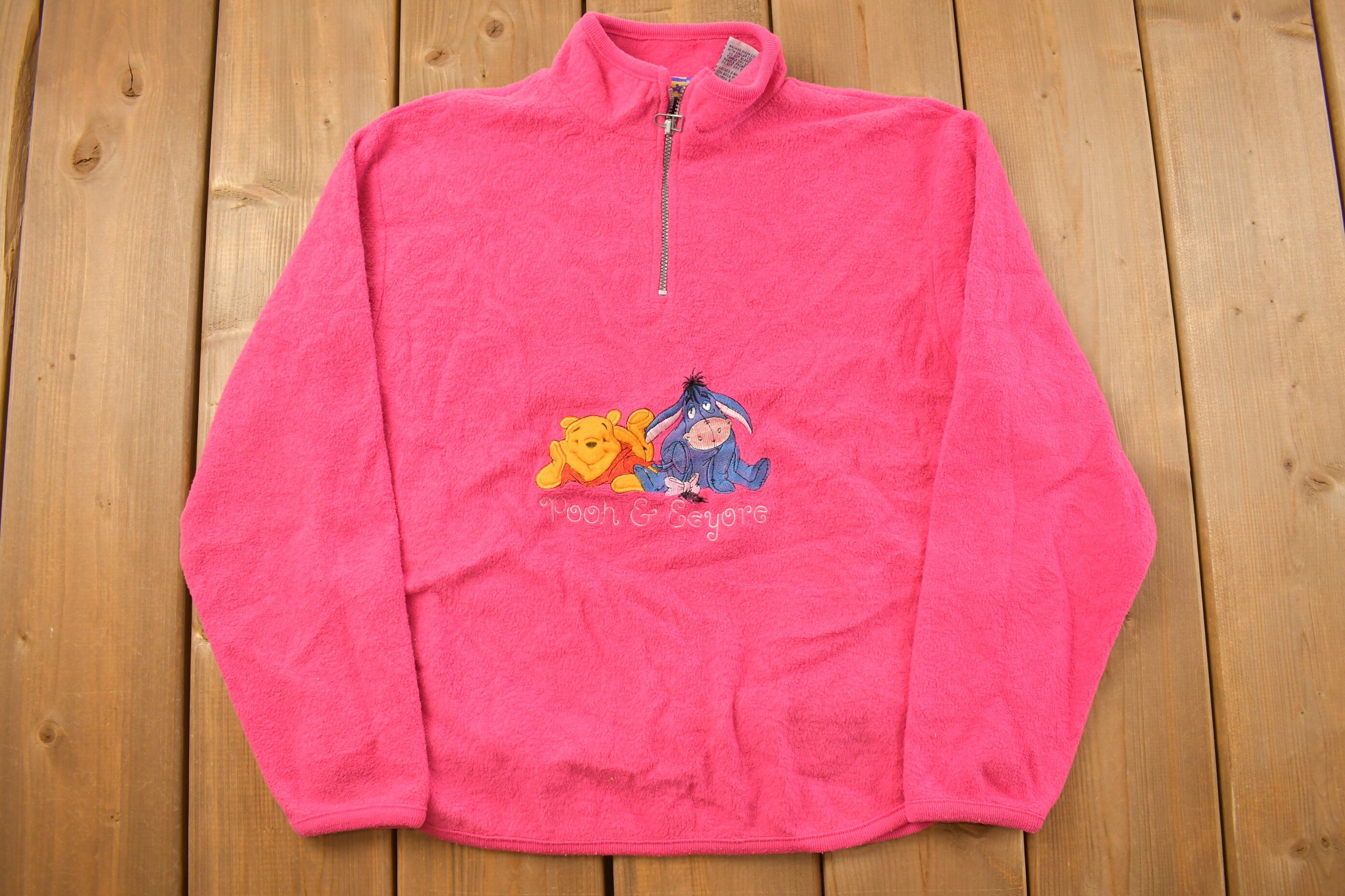 Vintage 1990s Pooh and Eeyore Disney Fleece Sweater