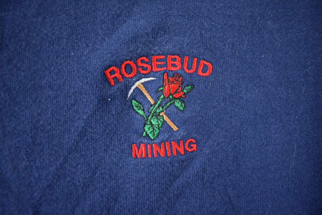 Vintage 1990s Rosebud Mining Embroidered Crewneck Sweatshirt