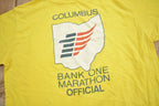Vintage 1980s Columbus Bank One Marathon Official Graphic T Shirt