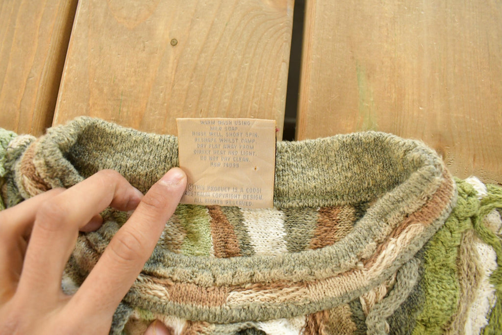 Vintage 1990s Coogi Classic 3D Knit Abstract Crewneck Sweater Men's XL