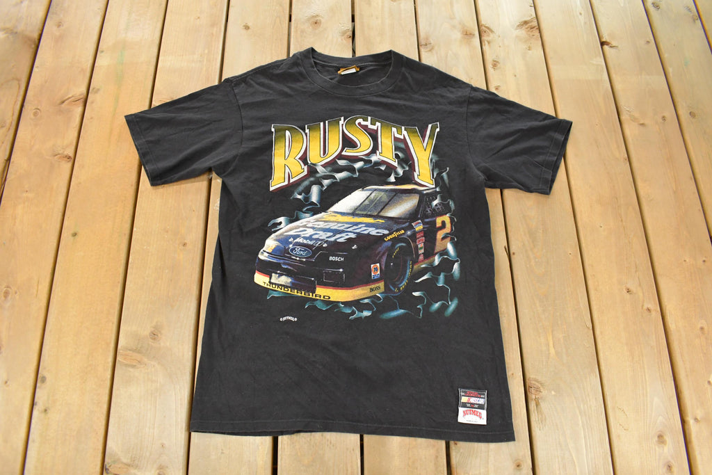 Vintage 1990s Nascar Rusty Wallace Miller Genuine Draft Racing T-Shirt Men's Medium
