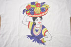 Vintage 1990s Fruit Hat Lady Graphic T-Shirt