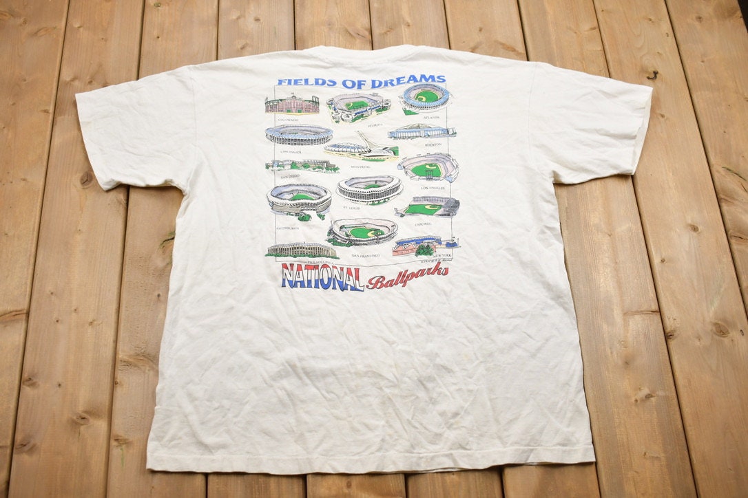 Vintage 1990s Fields Of Dreams American Baseball Theme Graphic T Shirt