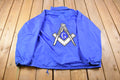 Vintage 1990s Auburn PHA Blue Snap Button Patchwork Windbreaker Jacket