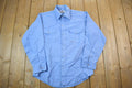 Vintage 1990s Blank Blue Button Up Shirt