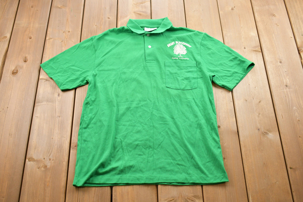 Vintage 1990s Landscaping Graphic Polo T-Shirt