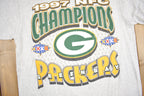 Vintage 1997 Green Bay Packers NFL NFC Champions Graphic T-Shirt