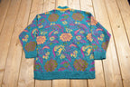 Vintage 1990's Floral Theme Knit Mockneck Sweater