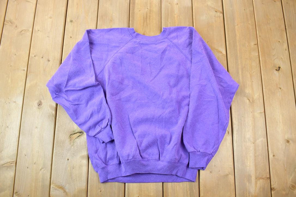 Vintage 1990s Cute Floral Stamp Print Crewneck Sweater