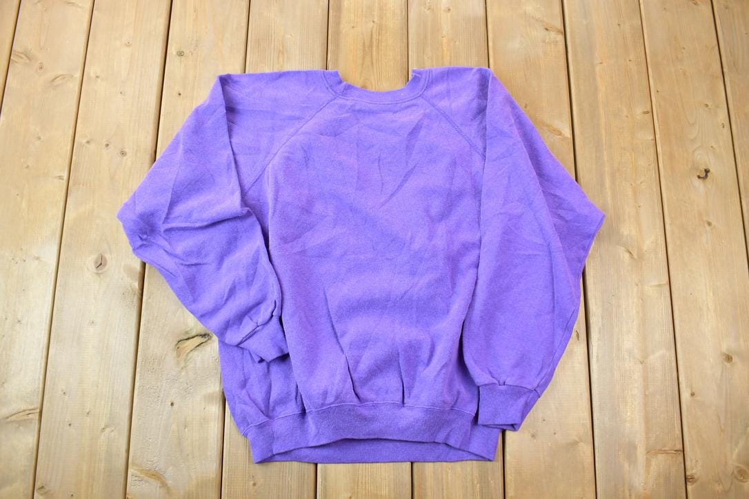 Vintage 1990s Cute Floral Stamp Print Crewneck Sweater
