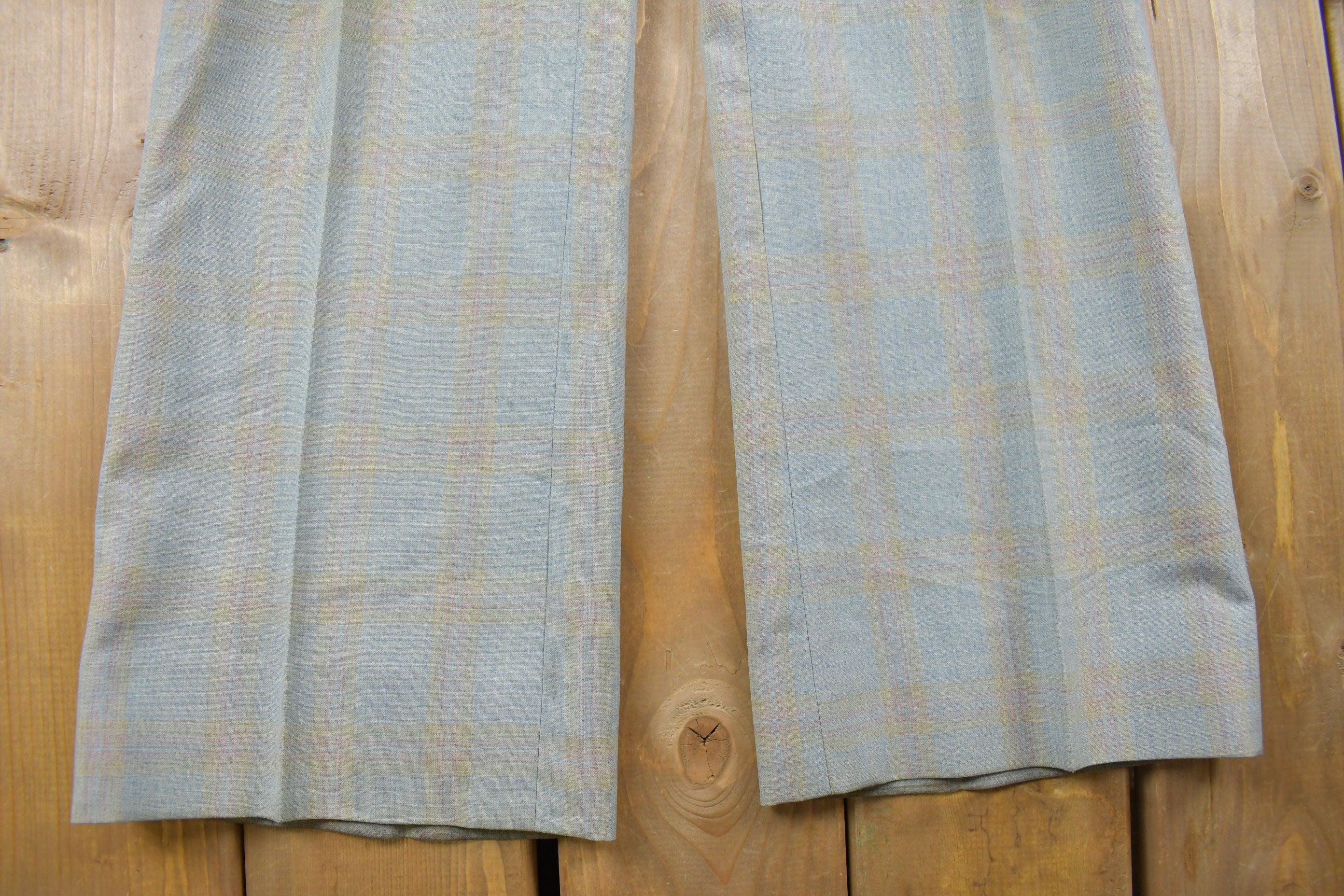 Vintage 1980's Plaid Dress Pants 32 x 32