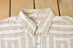Vintage 1980s Western Shirt Pearl Snap Short Sleeve Button Up Shirt Mens XL